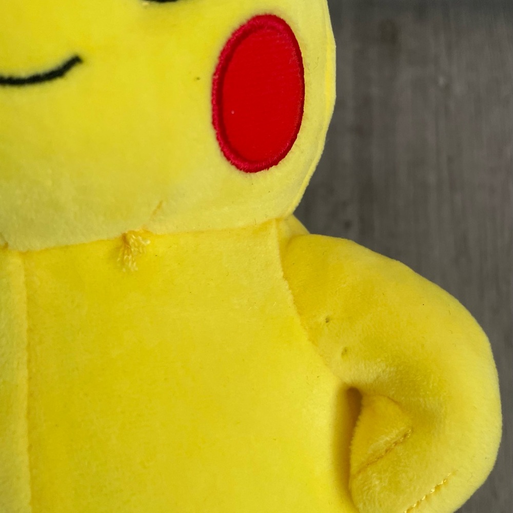 Pikachu Pokemon Yellow Plushie with Captain Hat size 8” - Picture 4 of 7
